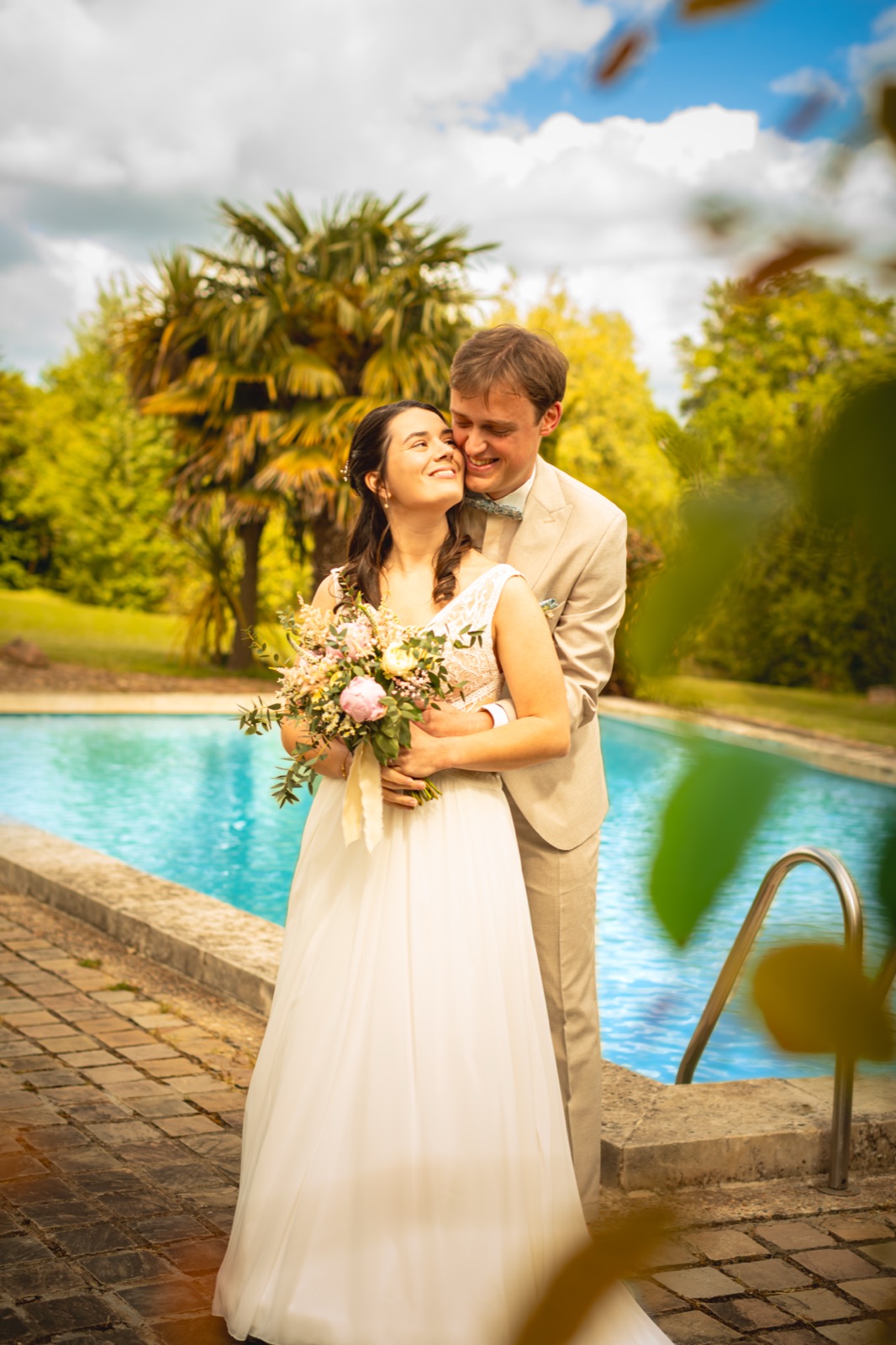 Marlène et Clément le jour de leur mariage